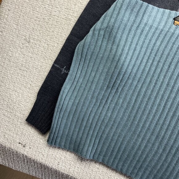 Y2K FUBU Platinum Junkyard Jazz Fat Albert Mens XXL Knit Mock neck sweater Blue - Picture 3 of 16